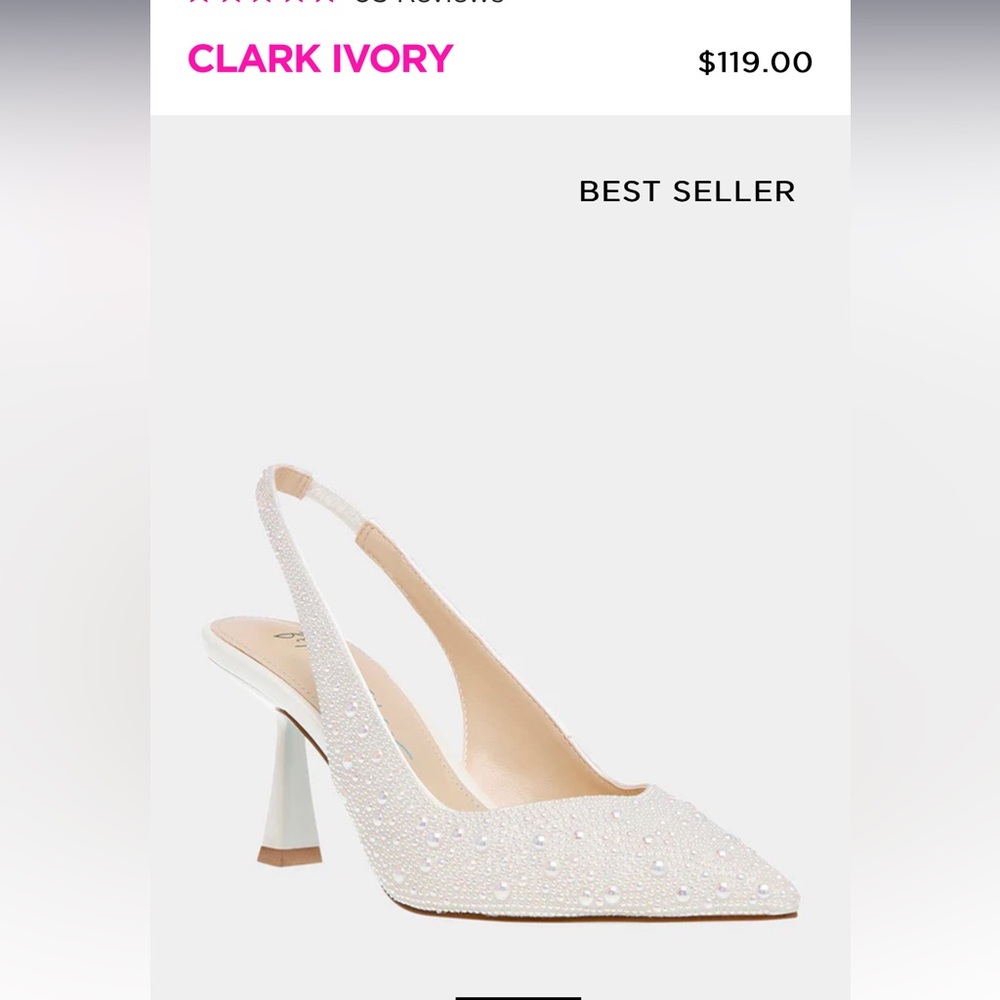 Betsey Johnson Pearl Ivory Heels